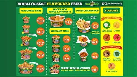 mega fries potato corner calories|Flavors – Potato Corner.